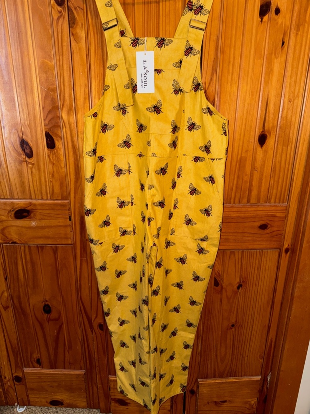 LaSoul Yellow Bee Print Women’s Overalls